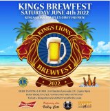 Kings Lions Club announces annual Kings Brewfest scheduled for June 4 at the Kings Lions Complex, tickets available 
